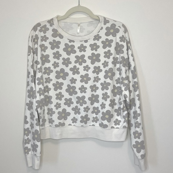 NWOT Women’s Rylee + Cru Boxy Retro Floral Sweatshirt, Size Small - Picture 2 of 4